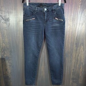 Kut From the Kloth Skinny Jeans Dark Wash Zipper Pocket Womens 8